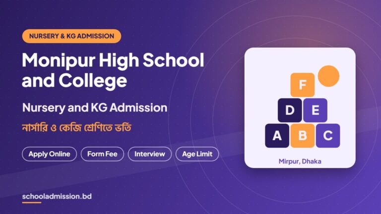 Monipur High School and College Nursery and KG admission